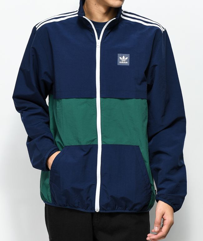 green and blue adidas jacket