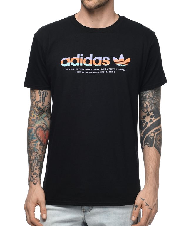 adidas Linear Black T-Shirt | Zumiez