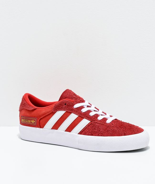 adidas red and gold shoes