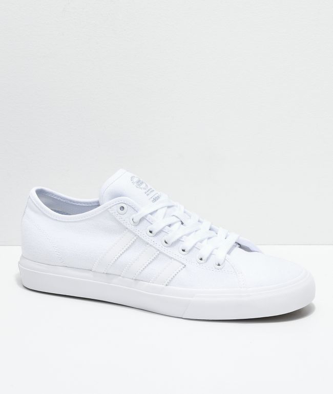 adidas Matchcourt RX All White Canvas Shoes | Zumiez