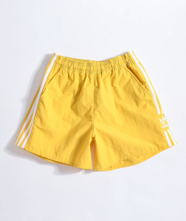 yellow adidas shorts mens