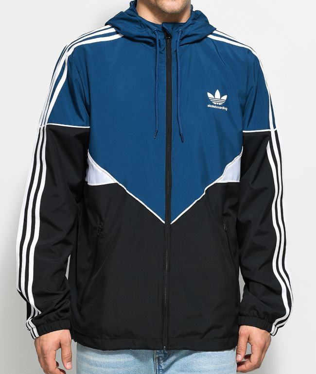 blue and black adidas jacket