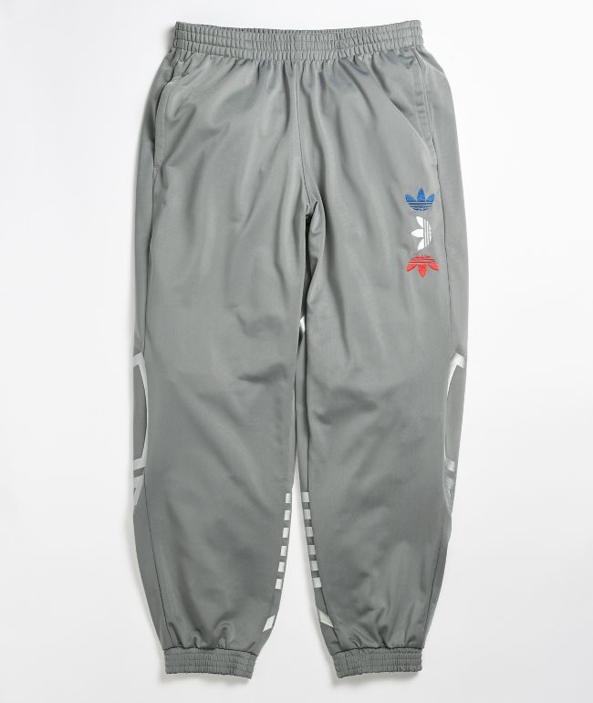 grey track pants adidas