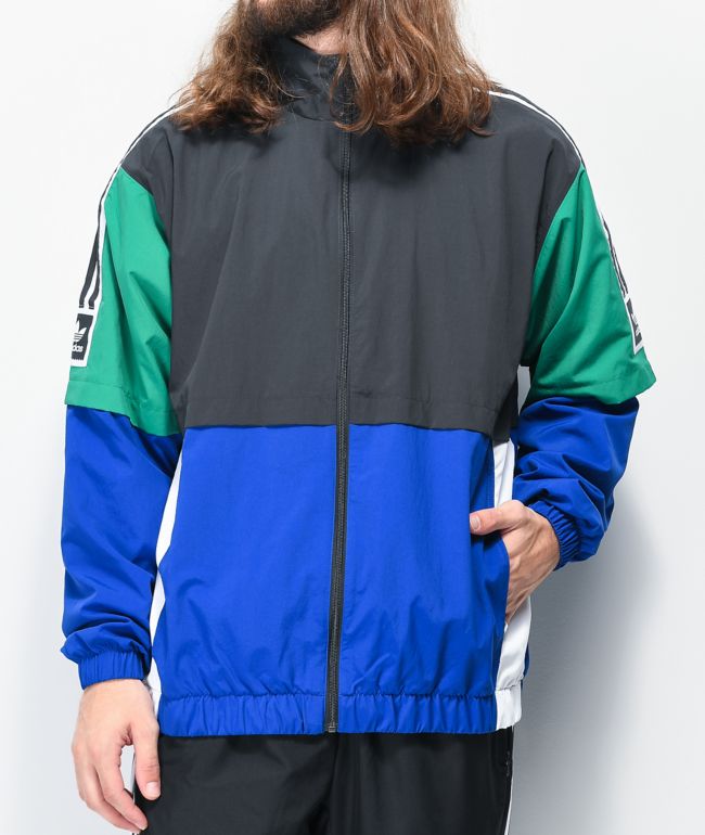Green and blue adidas jacket deals