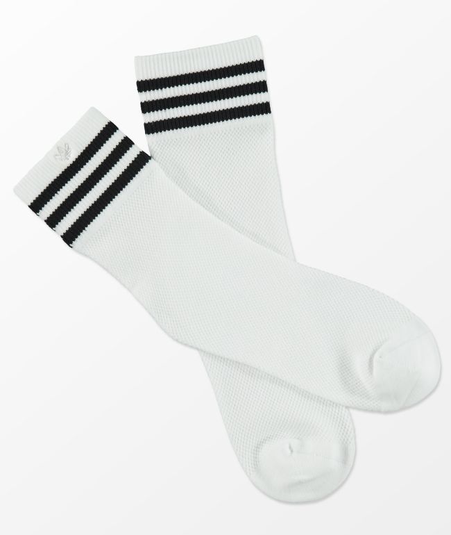 adidas Striped Mesh White Anklet Socks 