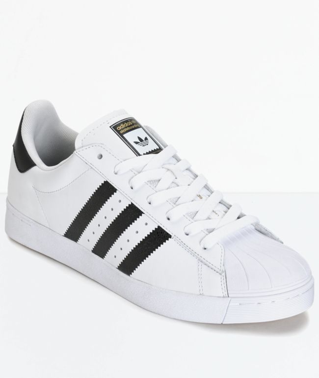 adidas Superstar Vulc zapatos en blanco y negro | Zumiez