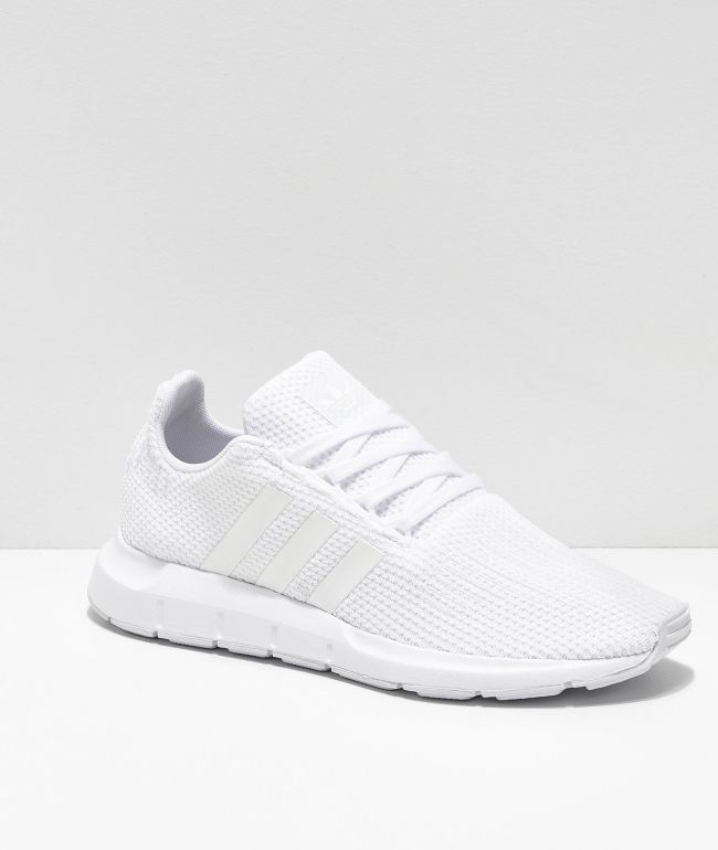 all white adidas running shoes