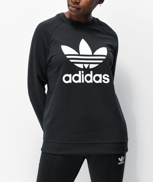 black adidas crew sweatshirt