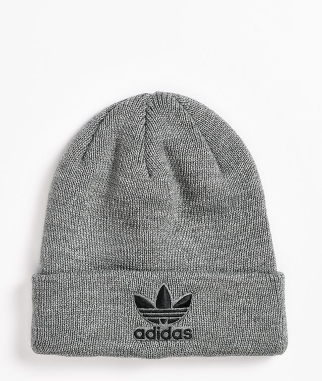 adidas Trefoil Heather Grey Beanie