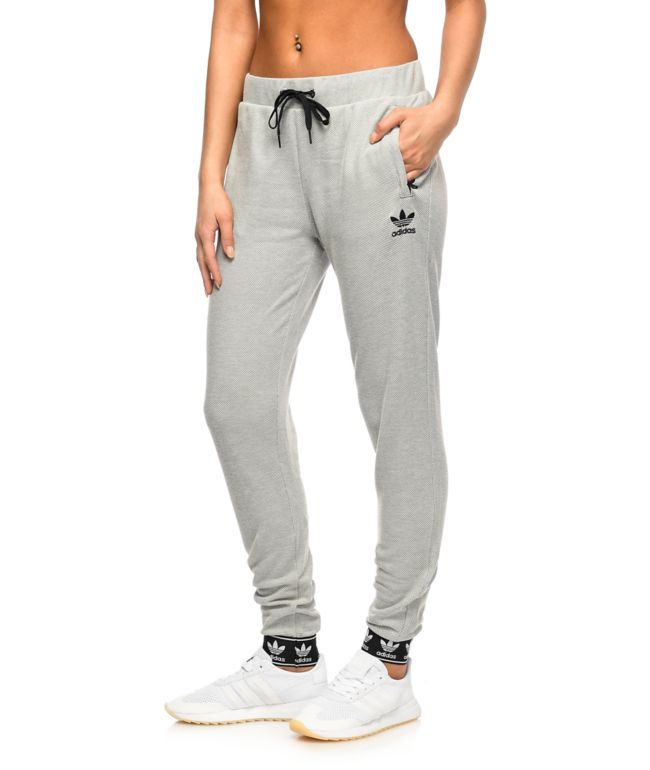 adidas trefoil grey joggers