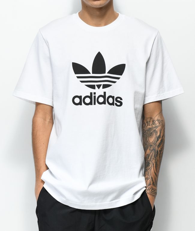 adidas black white t shirt