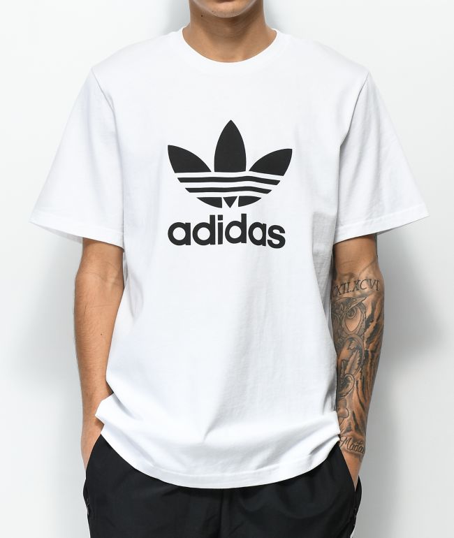Camiseta adidas blanca y negra Clearance