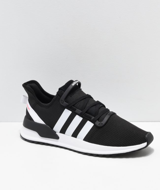adidas pink white and black shoes