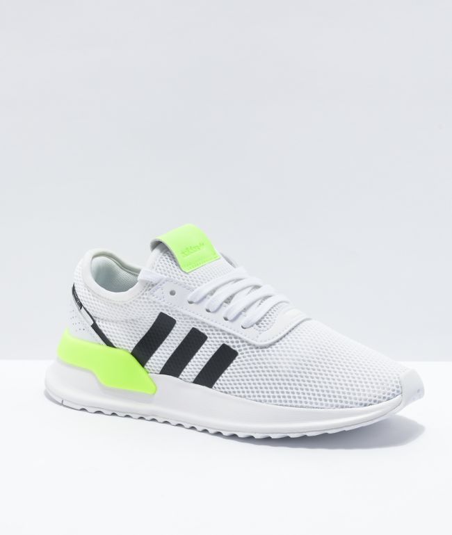 Adidas U Path Xj White Black Green Shoes Zumiez