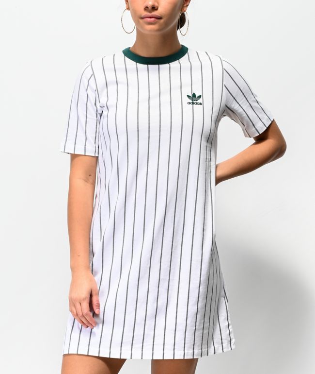 adidas White Stripe T-Shirt Dress