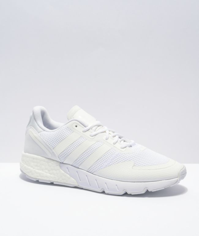 adidas ZX 1K Boost White & Silver Shoes