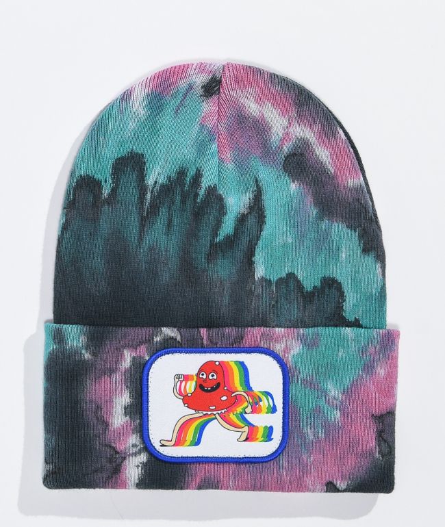 ambsn Tripper gorro tie dye negro y verde azulado