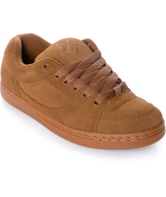 eS Accel OG Brown & Gum Skate Shoes Zumiez