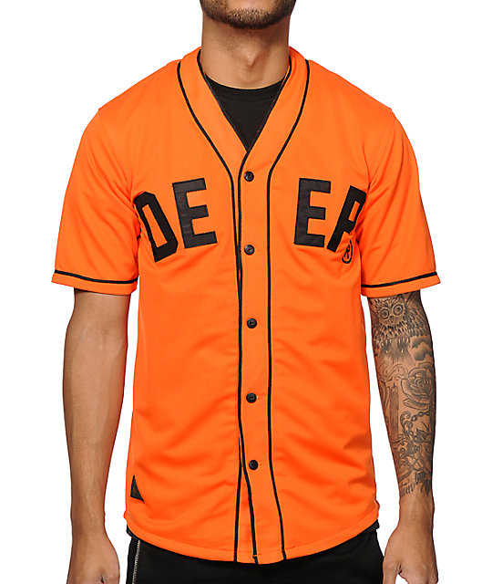 black and orange baseball jersey