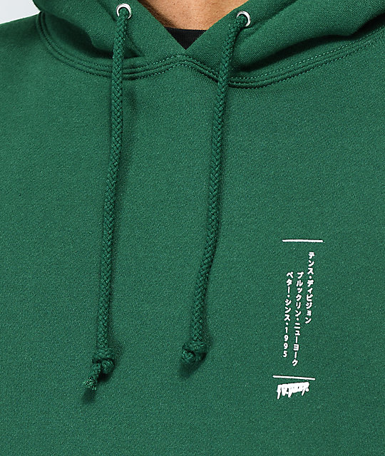 deep green hoodie