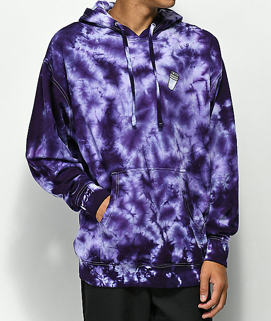 tie dye hoodie purple