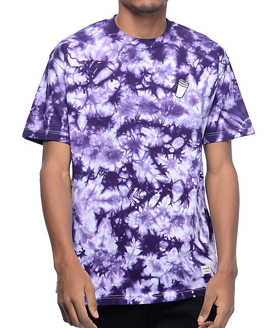 40's & Shorties Double Cup Purple Tie Dye T-Shirt | Zumiez