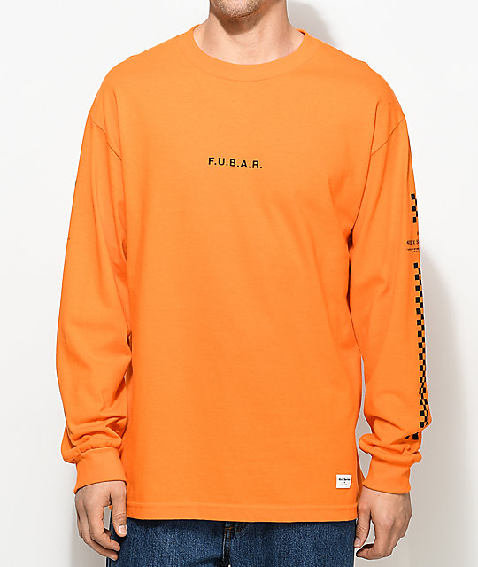 40s & Shorties F.U.B.A.R. Orange Long Sleeve T-Shirt | Zumiez