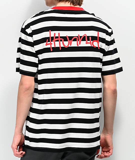 black and white striped t shirt