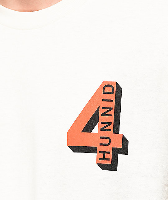 4hunnid Shadow Logo Tan T Shirt Zumiez