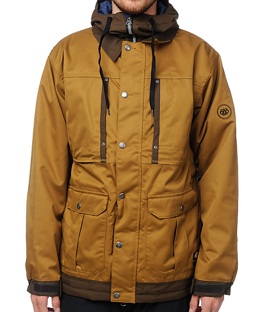 686 Times Dickies Industrial Duck Brown 15K Snowboard Jacket | Zumiez