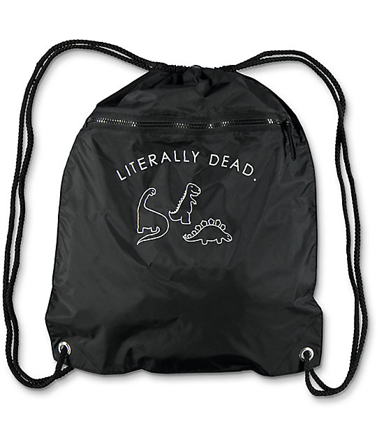 A Lab Literally Dead Black Cinch Bag Zumiez A Lab Literally Dead Black Cinch Bag