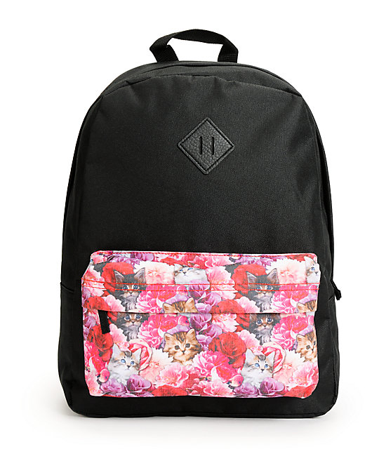A-Lab Meow Floral Kitten Backpack | Zumiez