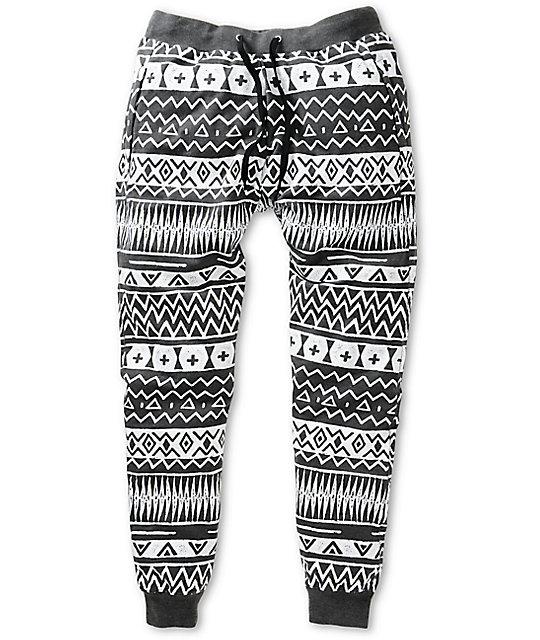 tribal print joggers