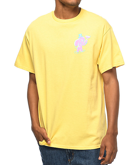 A-Lab Pink Elephant Yellow T-Shirt | Zumiez