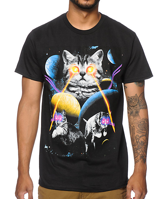 A-Lab Space Laser Cat T-Shirt | Zumiez