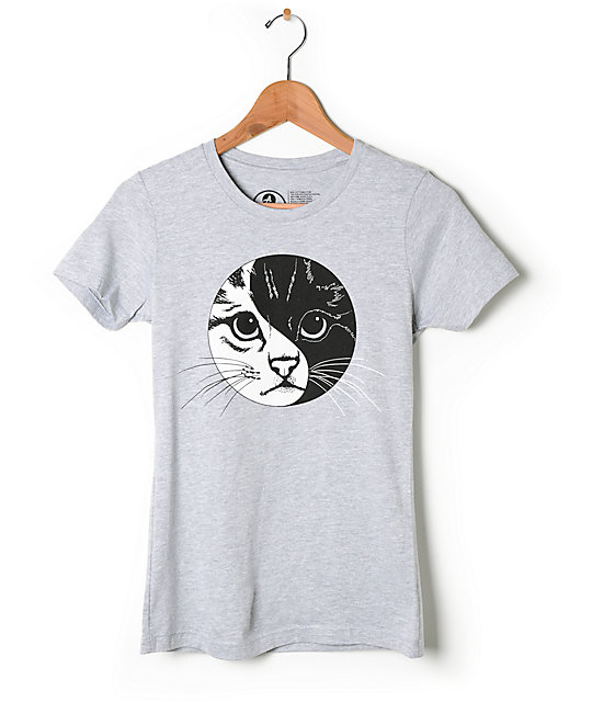 A-Lab Yin Yang Kitty Face T-Shirt | Zumiez