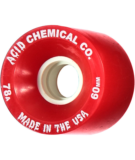 Acid Chemical Co Classic Funner 60mm 78a Red Longboard Wheels  Zumiez