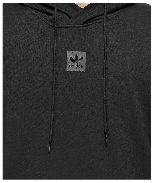 sudadera adidas negra rayas blancas