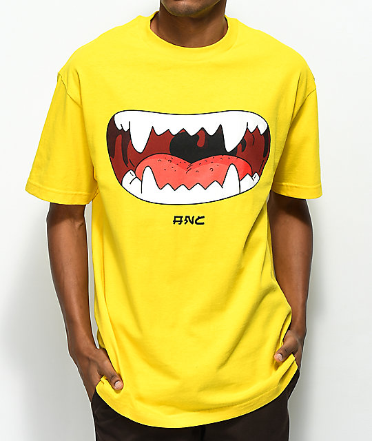Ain t Nobody Cool  Anime  Mouth Yellow T Shirt  Zumiez