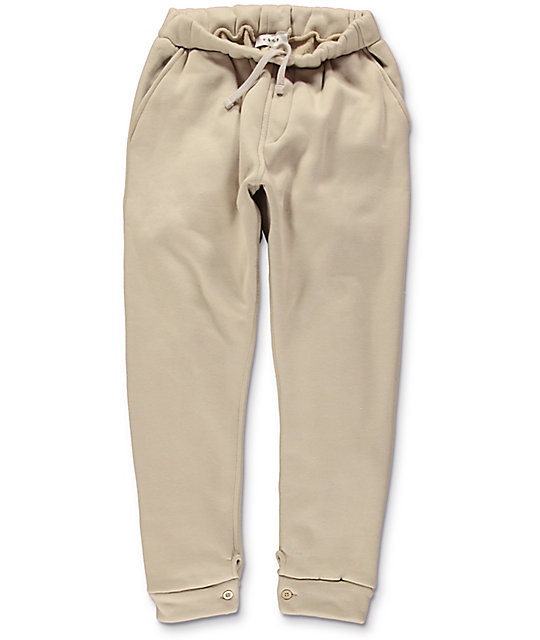 tan jogging pants