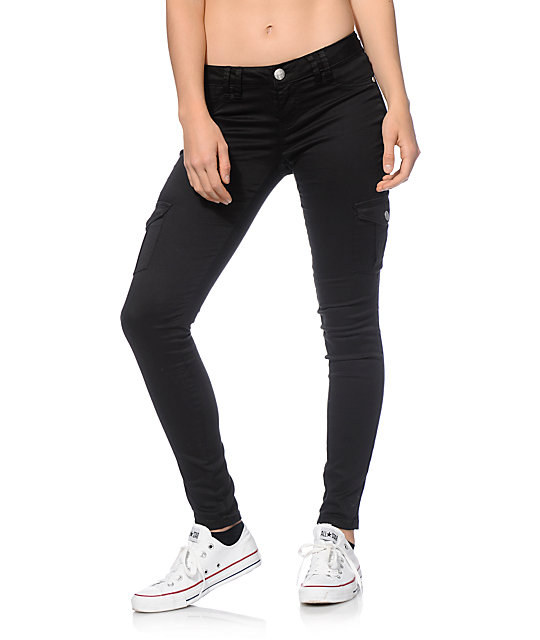 Almost Famous Black Skinny Cargo Pants at Zumiez : PDP
