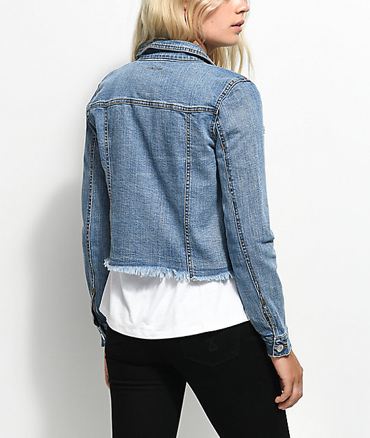 Almost Famous Medium Wash Cut Off Denim Jacket | Zumiez