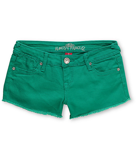Almost Famous Tracy Green Cut Off Shorts | Zumiez