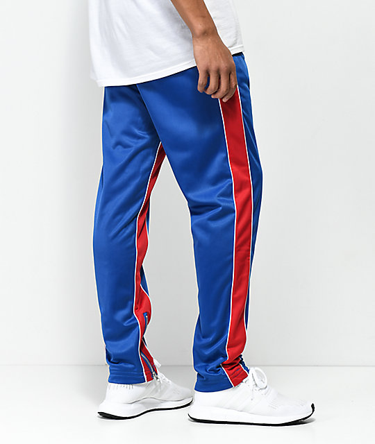 blue and red track pants