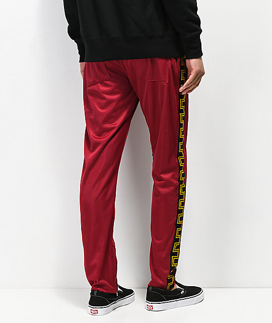 maroon tracksuit pants