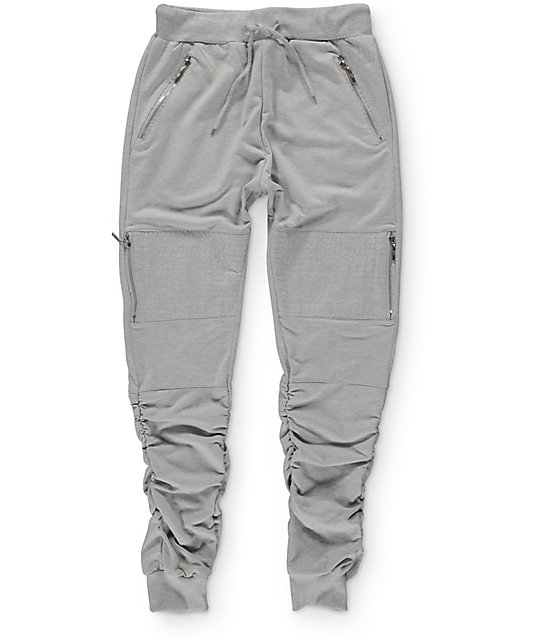 jean joggers with zippers