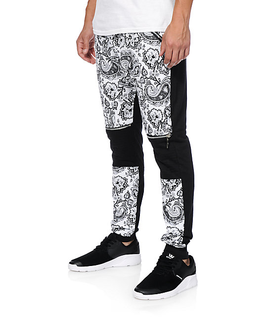 jogger pants double zipper