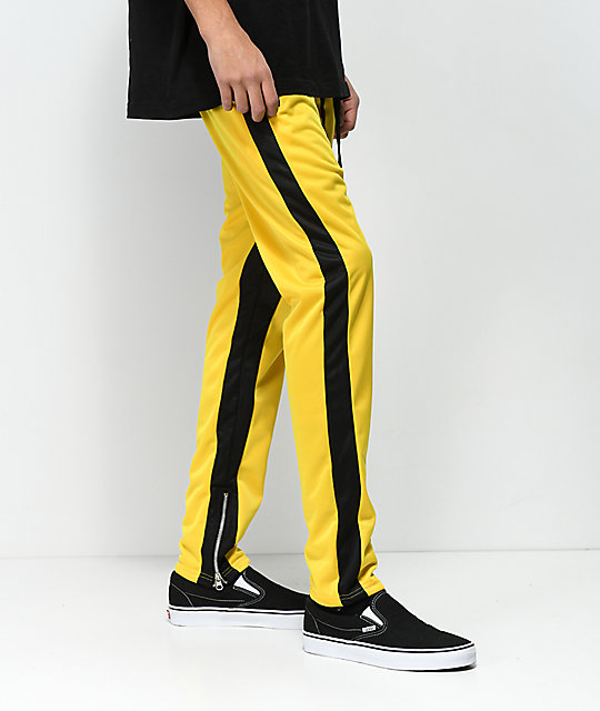 American Stitch Tricot Yellow Black Track Pants Zumiez