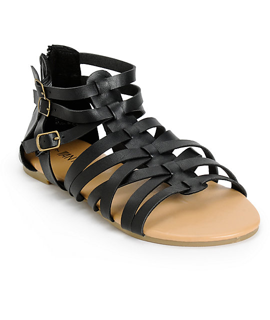 Antic Black Gladiator Sandals | Zumiez