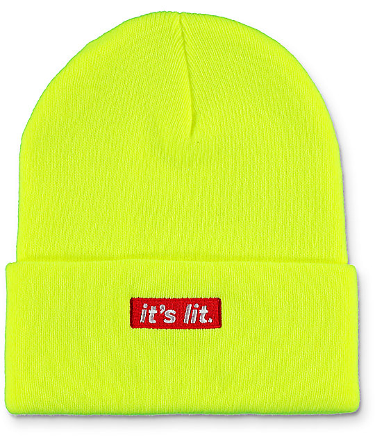 bright yellow beanie hat